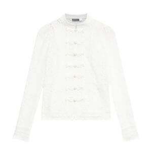 Mint Velvet White Lace Scallop Trim Top